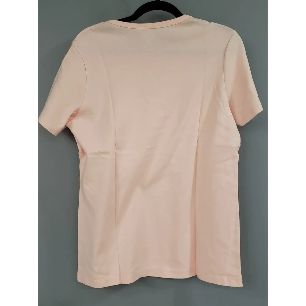 NEW PINK Pendleton Women's 100% COTTON Short Sleeve Tshirt Classic Basic Solid - Picture 4 of 5